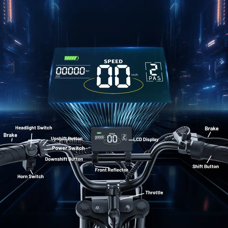Q8 electric bicycle LED display
