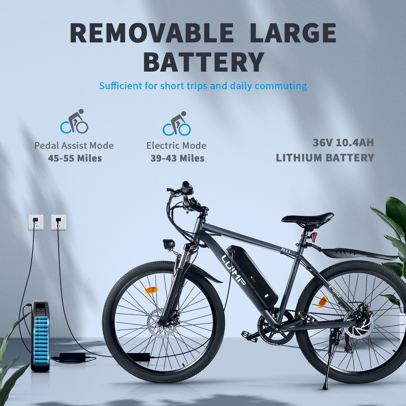 36V 10.4Ah lithium battery with UL certification