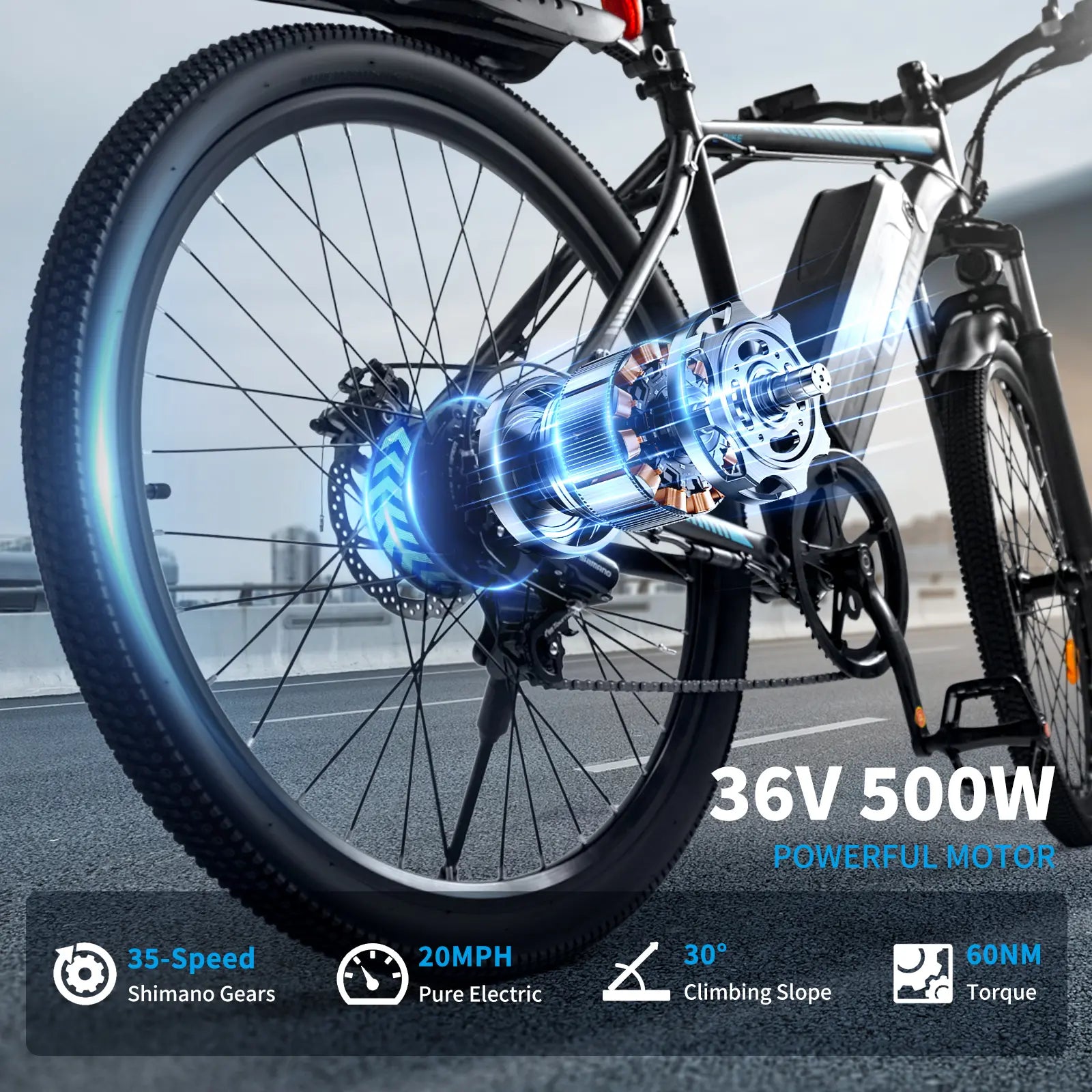 Street legal 20mph electric bike OUXI R11