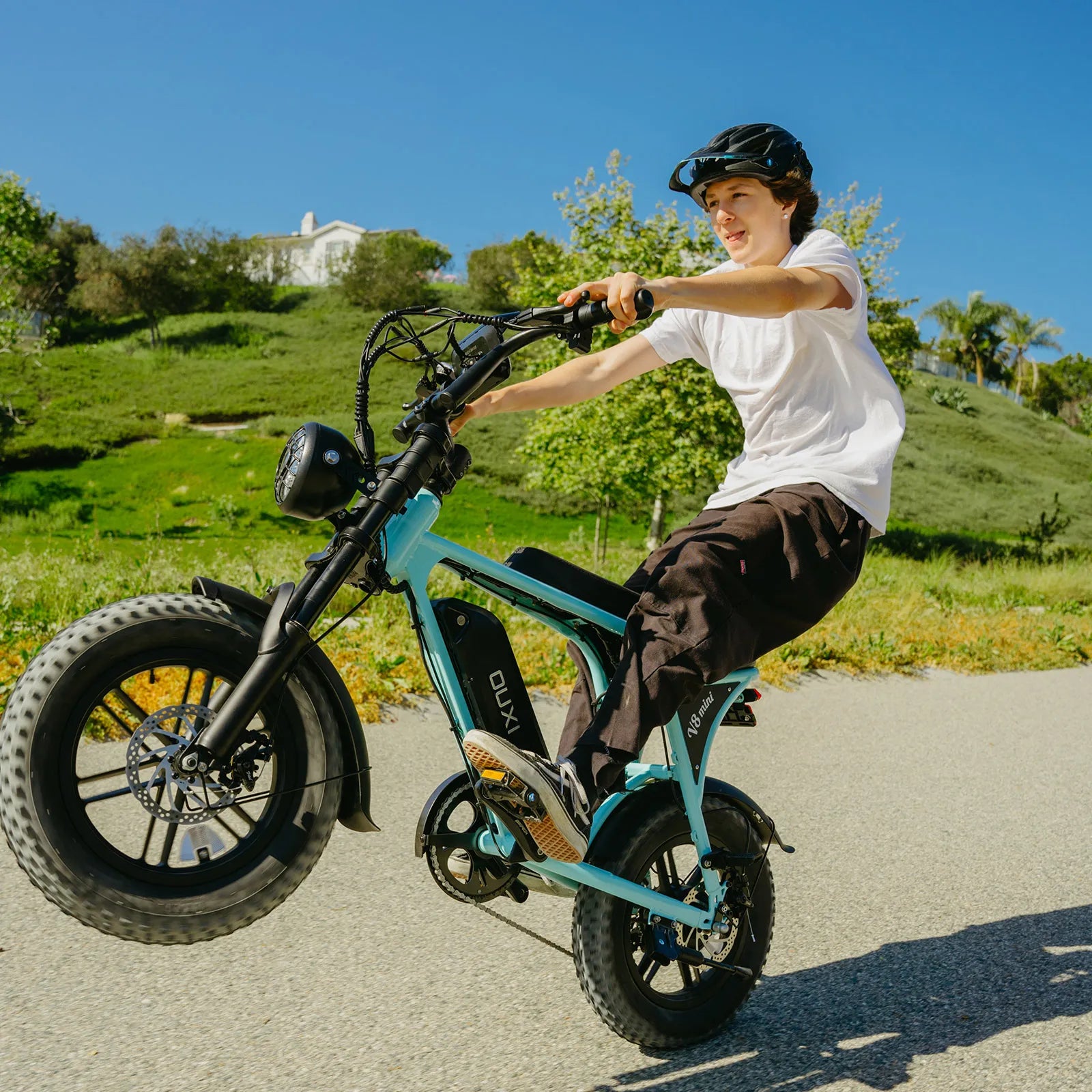 electric small bicycle Eilleo SpaceWalk M6 Bike for Teens 16" Fat Tires All-Terrain Eilleo Bike watt motor VIVI PONY01 Electric Bike Commuter
